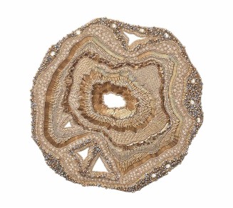 Beaded Agate Placemat in Champagne & Crystal, Set of 2