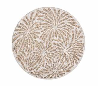 Fireworks Placemat in White, Gold & Silver, Set of 4