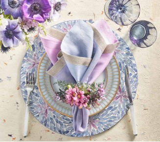 Flora Placemat in Lilac & Periwinkle, Set of 4