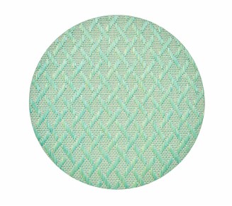 Basketweave Placemat in Marine & Lime, Set of 4