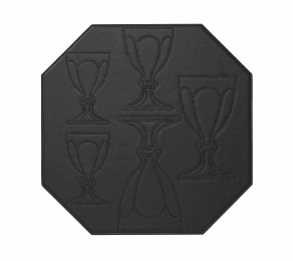 Harcourt Placemat in Black, Set of 4 in a Gift Box